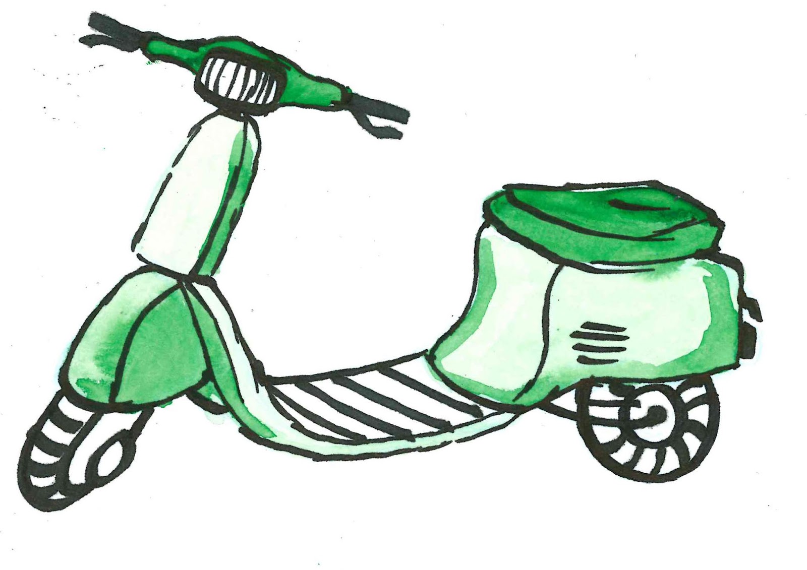 Moped Drawing Free download on ClipArtMag