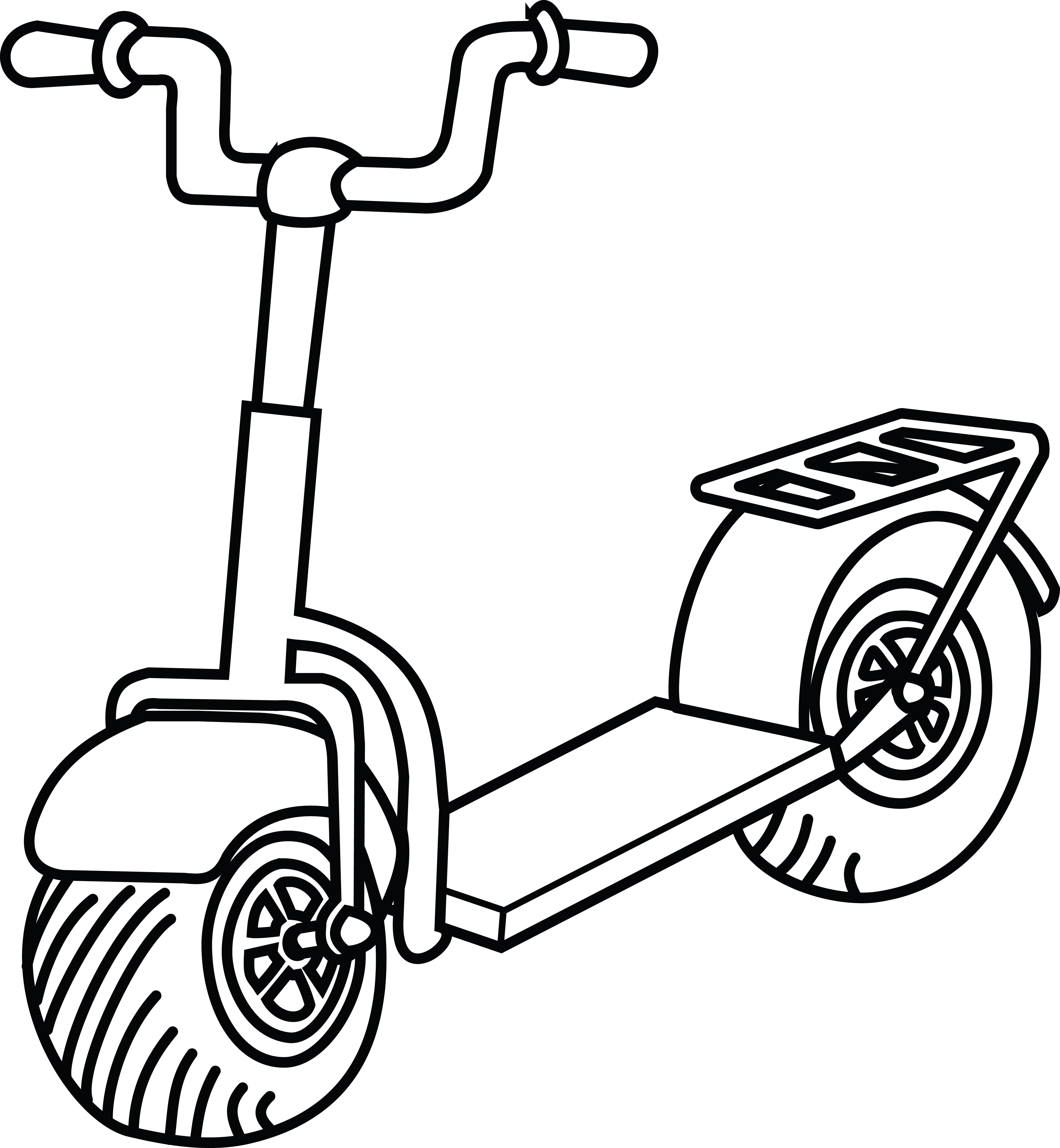4000x4330 Free Clipart Of A Scooter