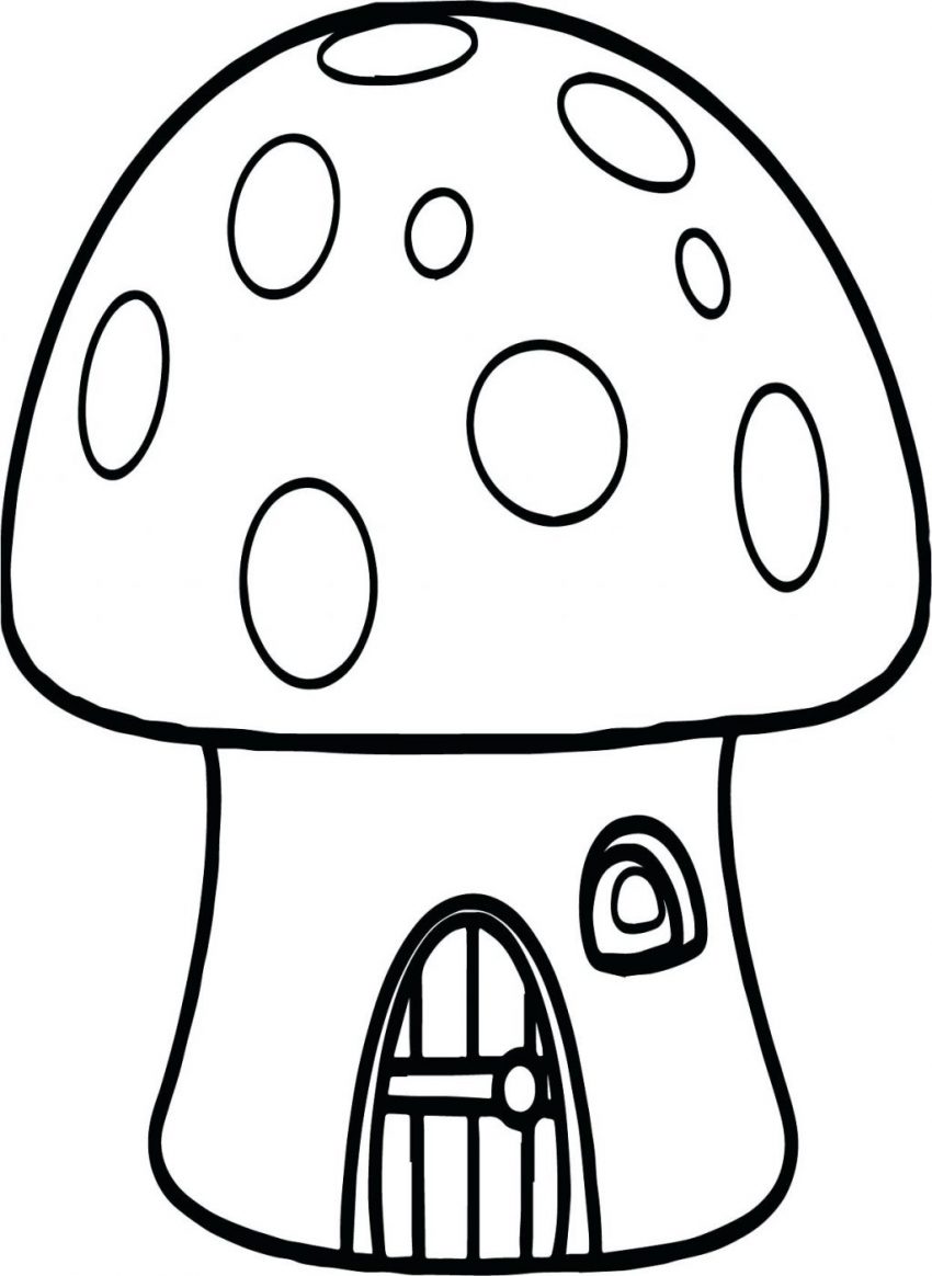 850x1164 Mushroom Coloring