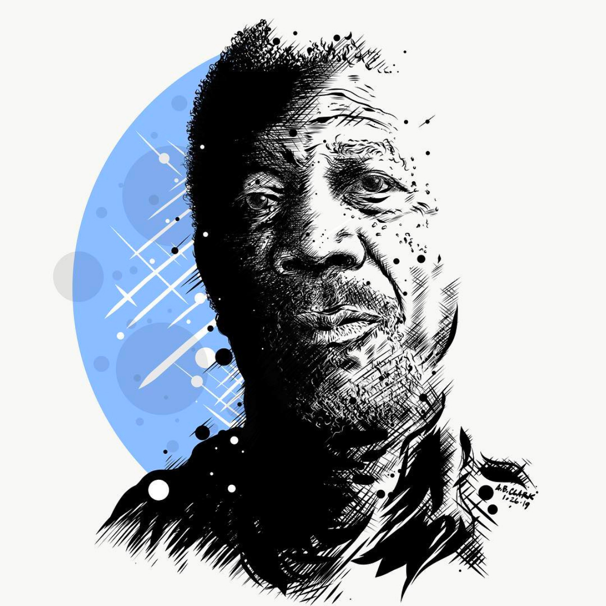 1200x1200 morgan freeman illustration