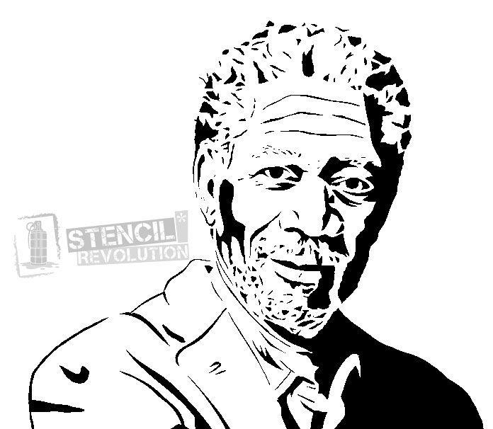 696x606 morgan freeman stencils stencil patterns stencils, stencil