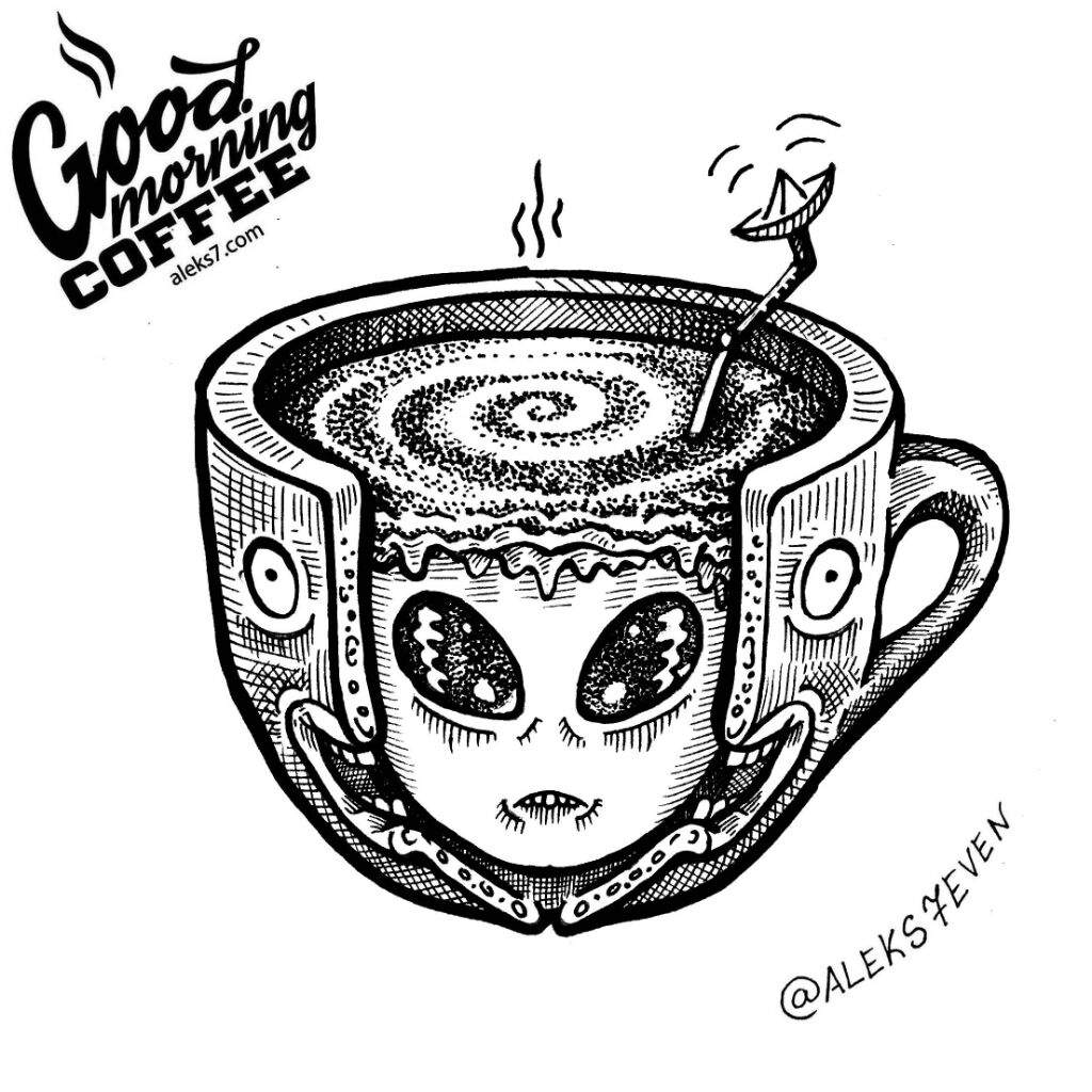 1024x1024 Good Morning Coffee Daily Drawing Art Amino