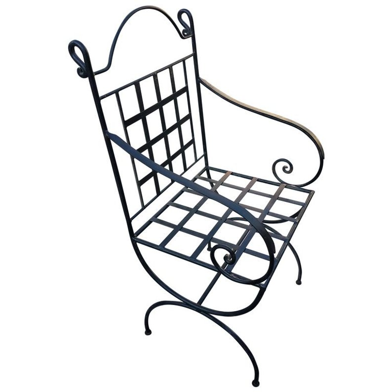 794x794 moroccan wrought iron chairs dinning room wirh side arms etsy