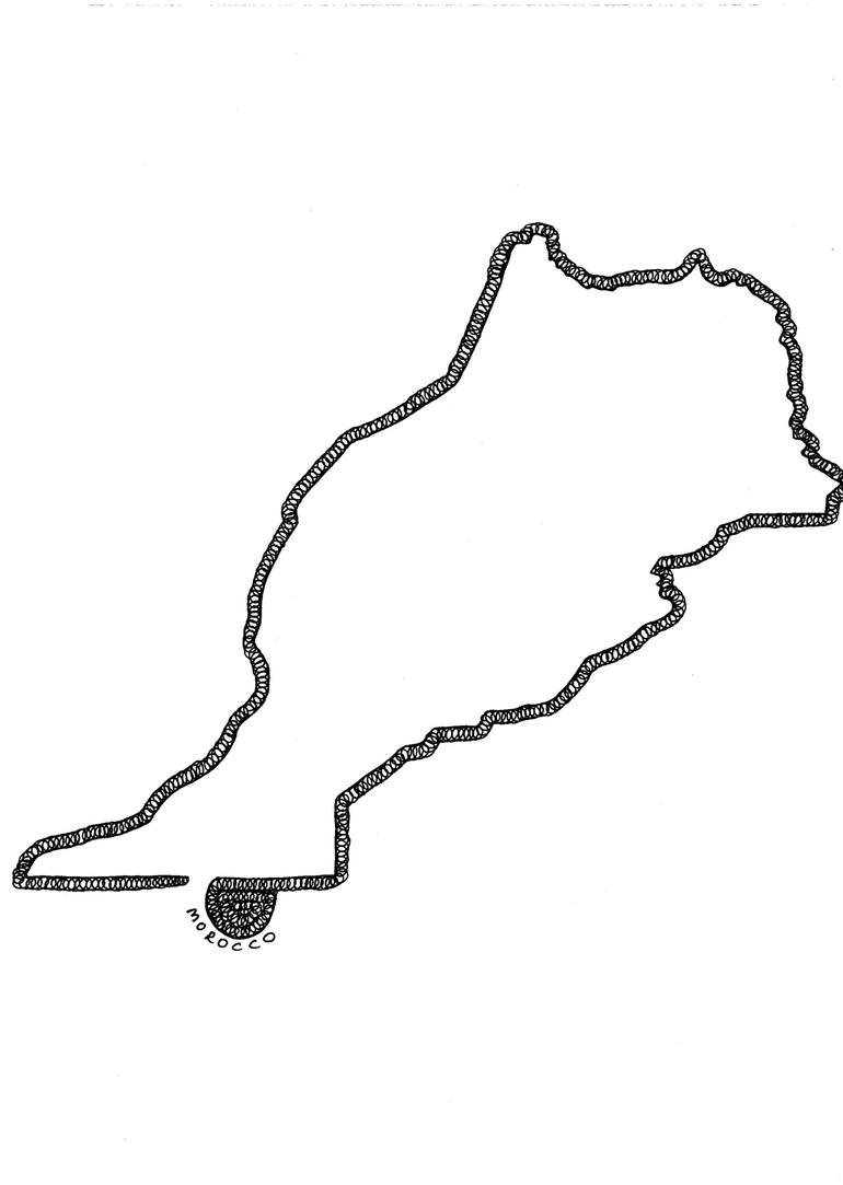 770x1083 Morocco Border Drawing