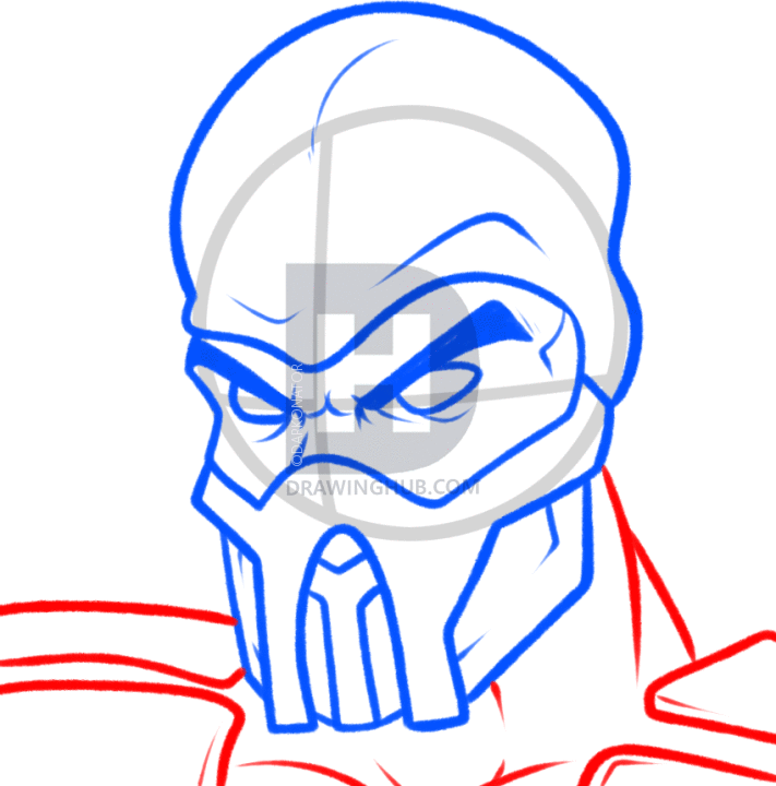 711x720 How To Draw Scorpion Easy, Mortal Kombat, Step