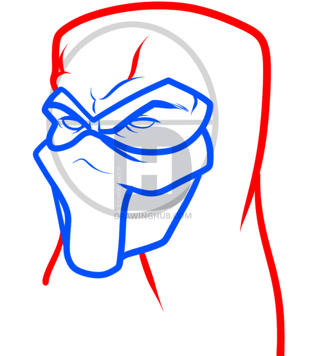 628x720 How To Draw Sub Zero Easy, Mortal Kombat, Step