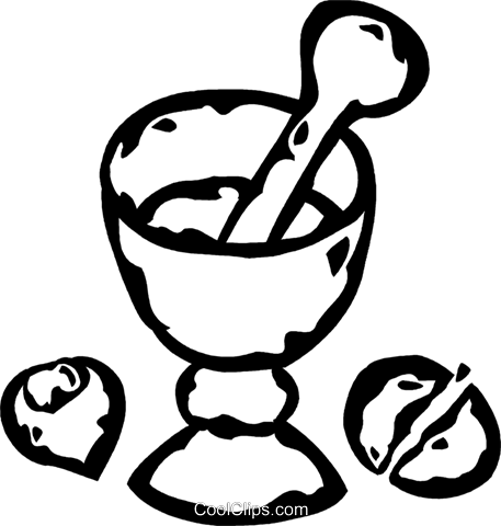 457x480 Mortar And Pestle Royalty Free Vector Clip Art Illustration