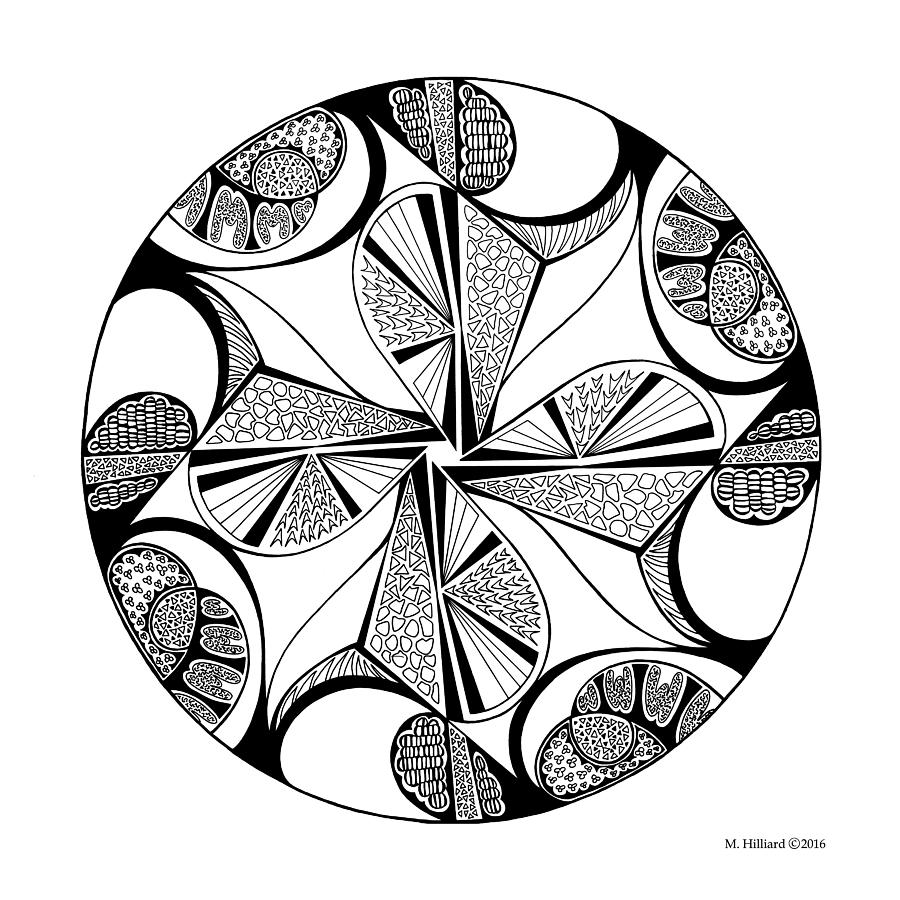 900x900 Mosaic, Black And White Drawing