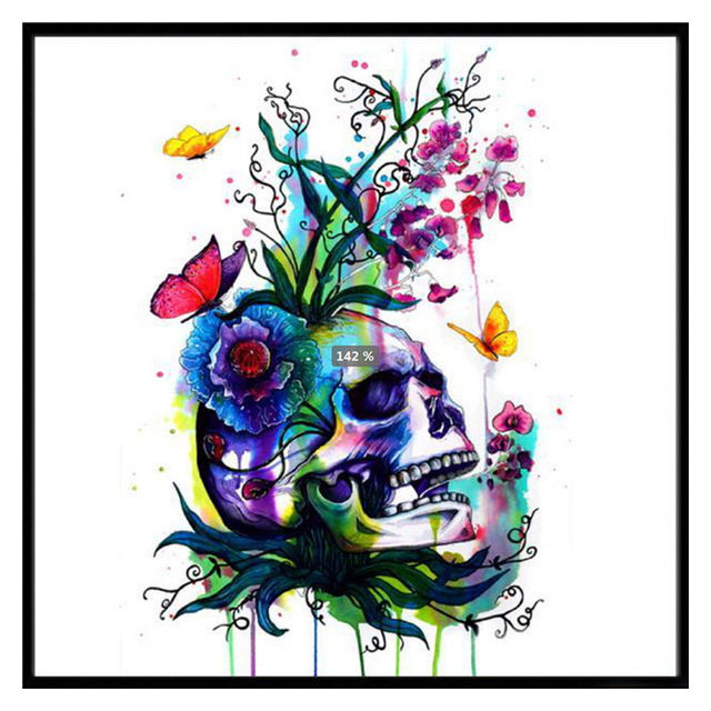 640x640 New Diy Diamond Painting Skull Diamond Embroidery