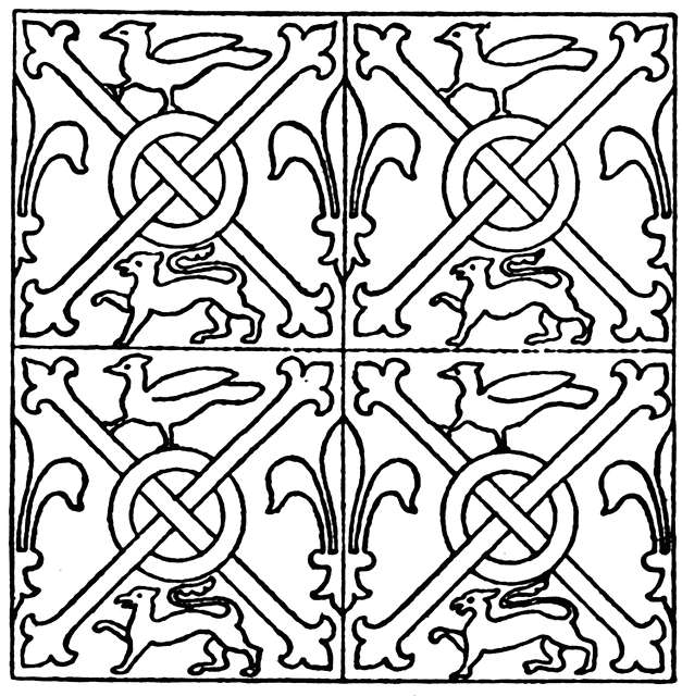 627x640 Medieval Tile Pattern Clipart Etc