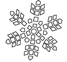 232x215 Snowflake Mosaic Stepping Stone