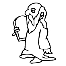 230x230 Moses Coloring Pages