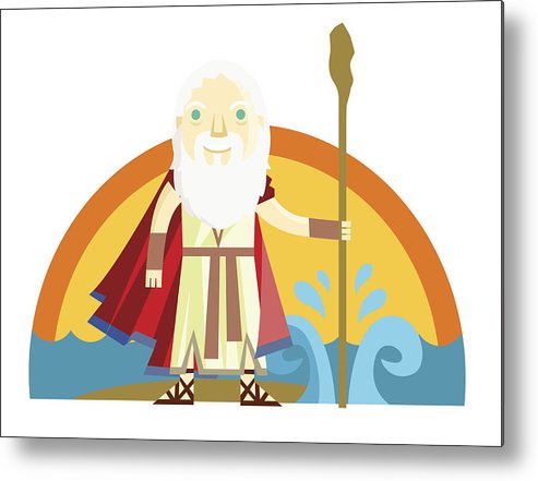 493x441 Moses Opening The Sea Metal Print