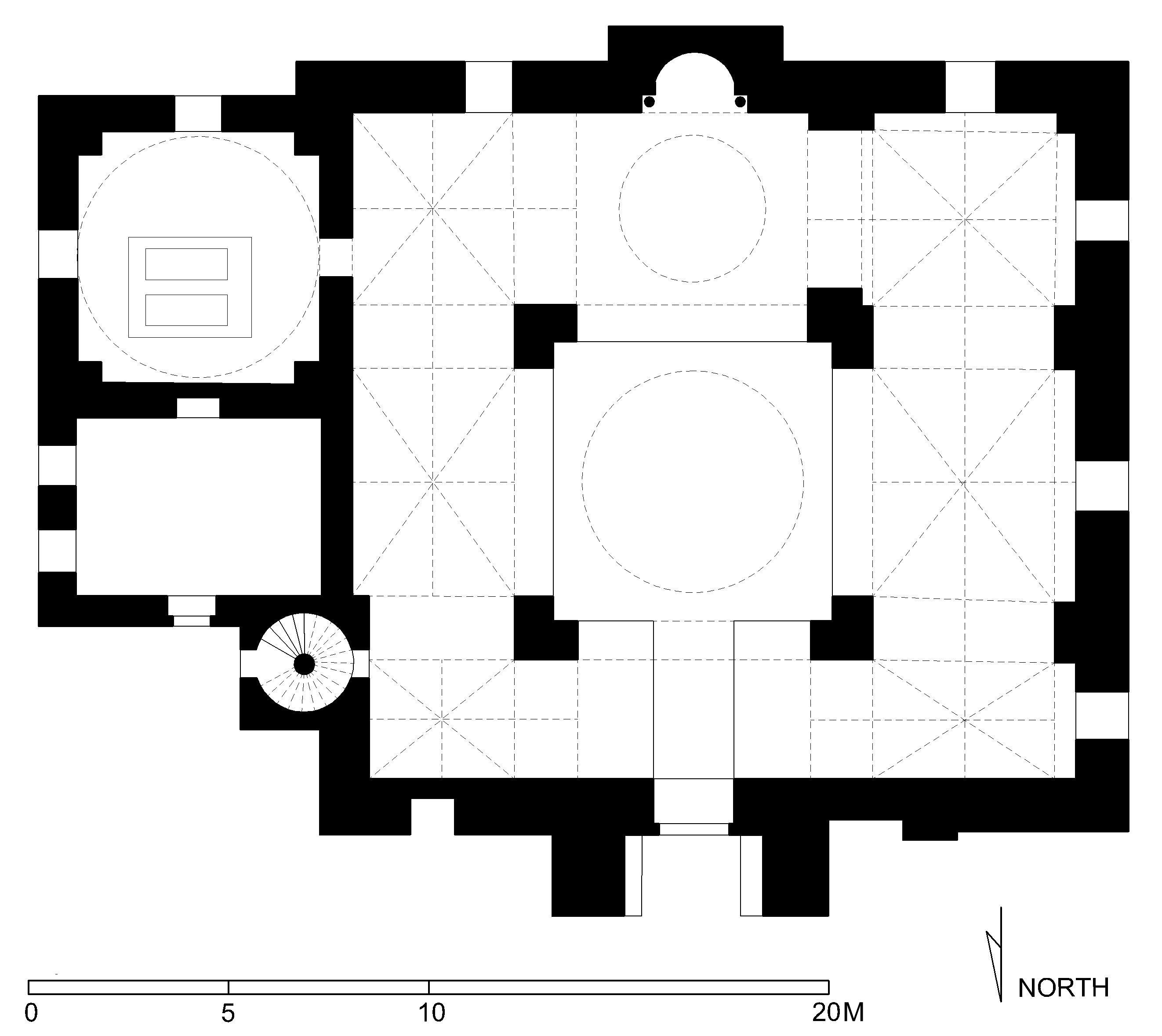 2644x2356 Floor Plan Of Taynal Mosque, Tripoli Archnet