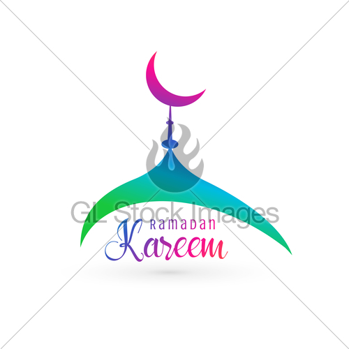500x500 vibrant mosque design for ramadan kareem gl stock images
