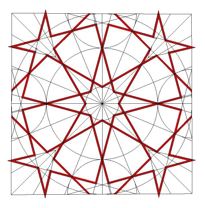 708x718 Another Group Of Pointed Stars On Octagonal Design