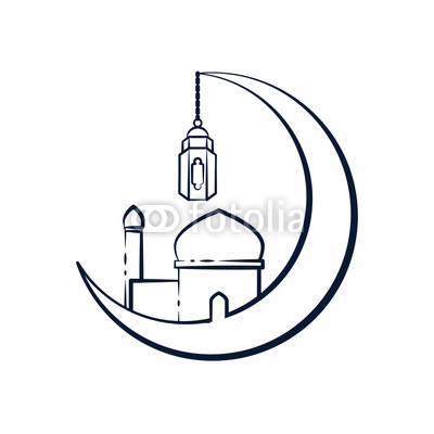 400x400 Crescent Moon Mosque Outline Illustration Design Buy Photos Ap