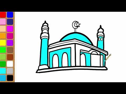 480x360 How To Draw A Mosque Easy Drawing