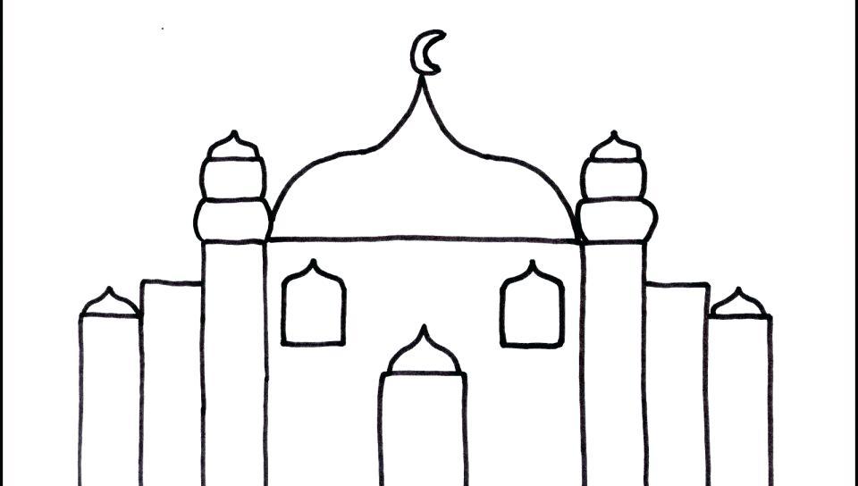 960x544 Mosque Drawing For Kids At Getdrawings Com
