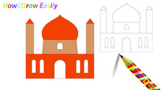 Mosque Drawing For Kids