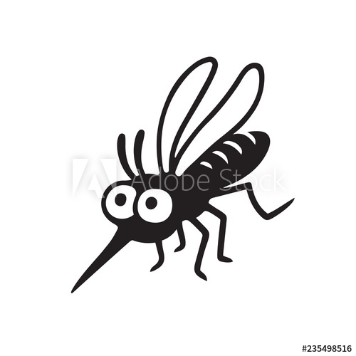 500x500 Cartoon Mosquito Drawing