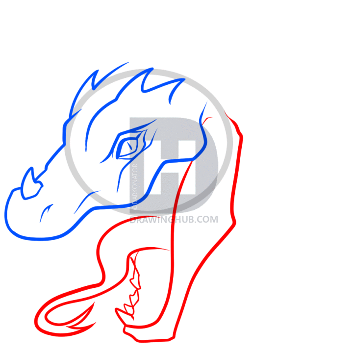 720x720 How To Draw A Dragon, Realistic Dragon, Step