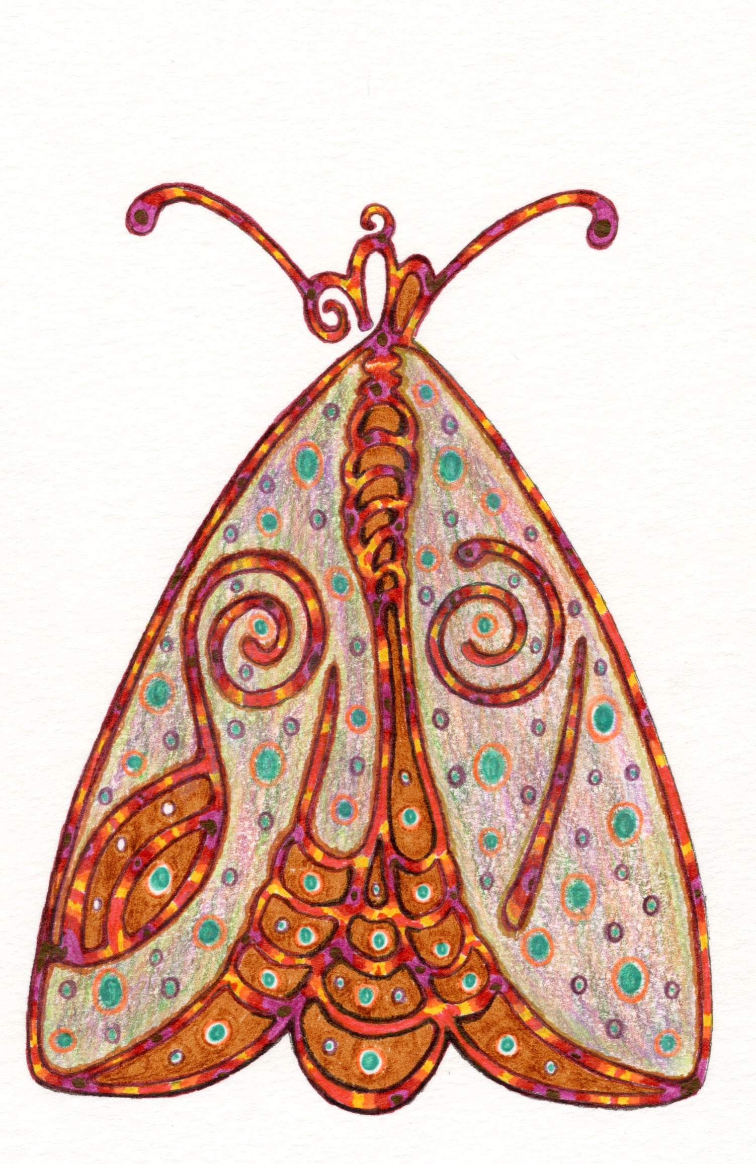 1503x2313 Moth Stylized Drawing Mme Designs's Weblog