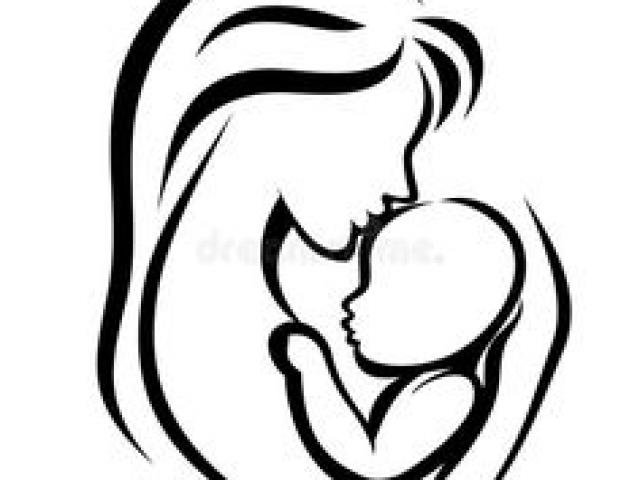 640x480 Mother And Baby Clipart