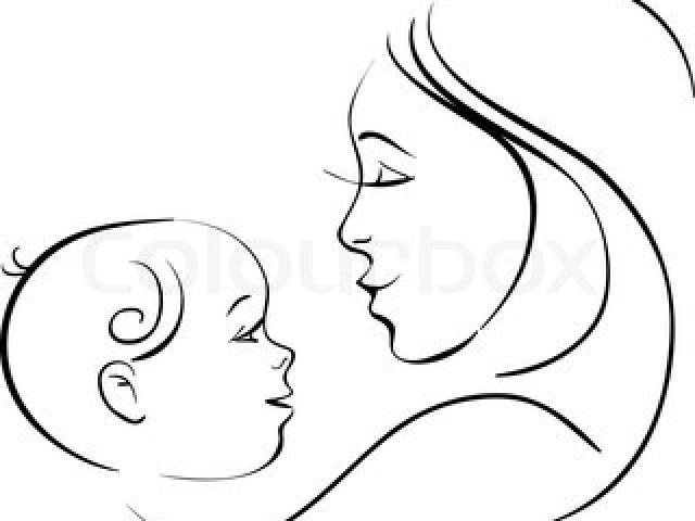 640x480 Mother And Child Drawing