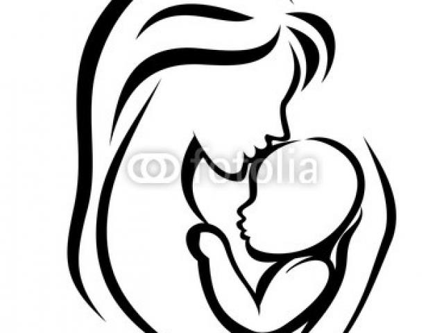 640x480 Mother And Child Drawing