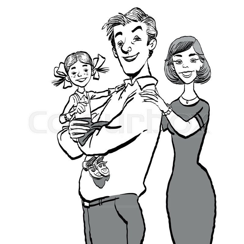 800x800 Flat Vector Image Of A Happy Family Stock Vector Colourbox