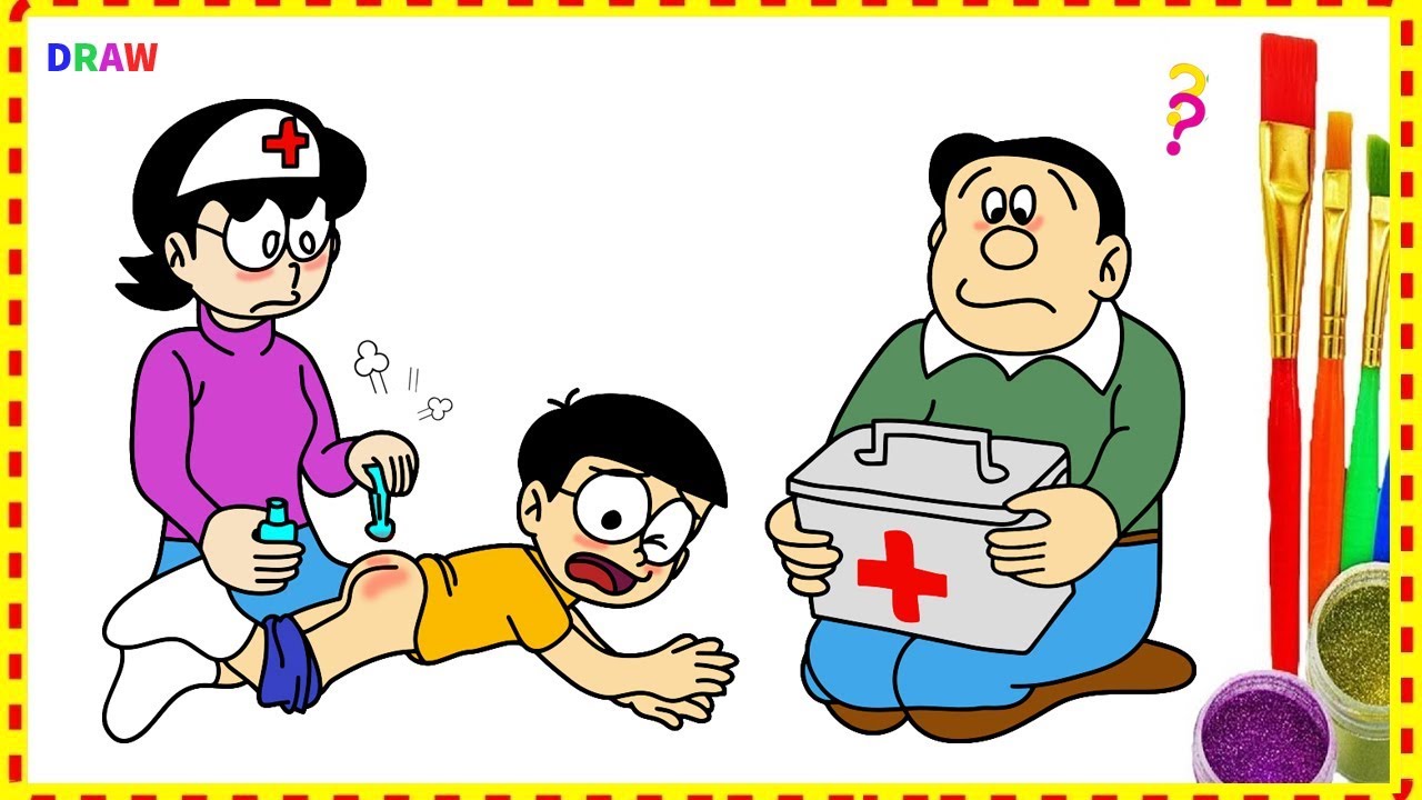 1280x720 After Nobita's Test With Family, Mother And Father Drawing