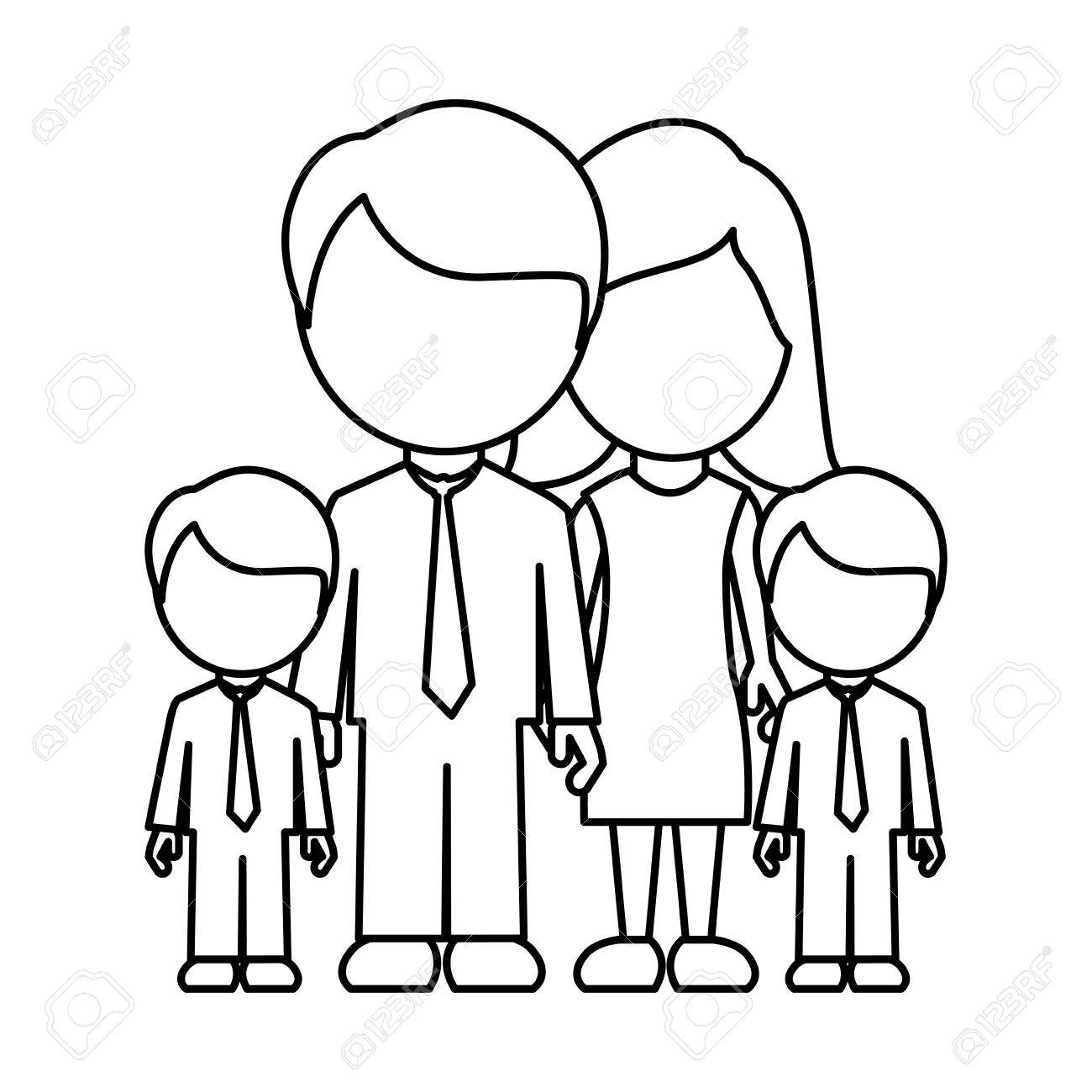 1300x1300 Mother Father And Two Sons Clipart Clip Art Images