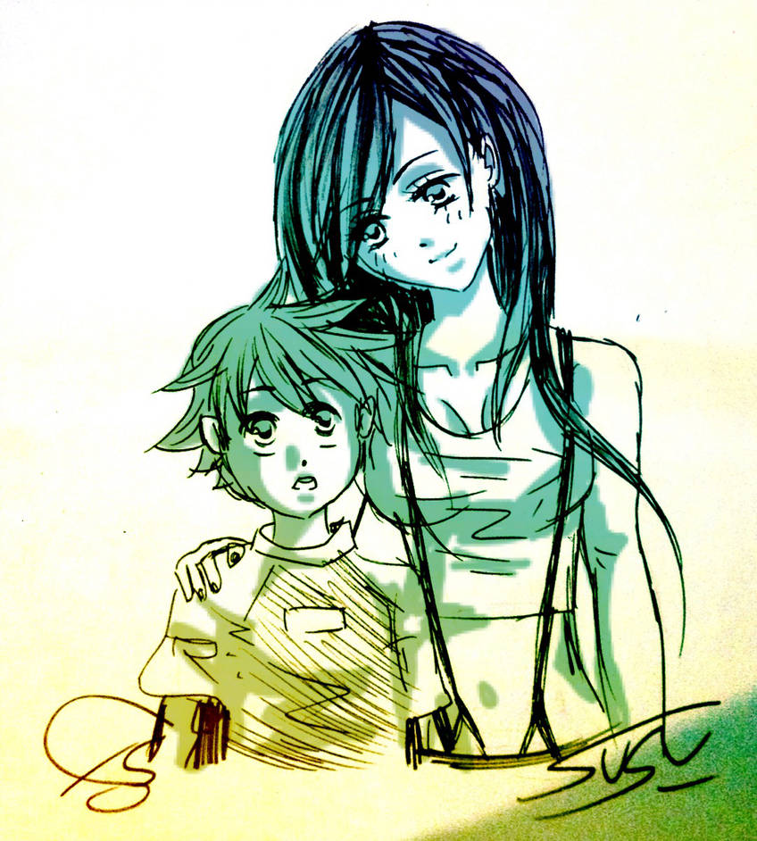848x942 Anime Mother And Son