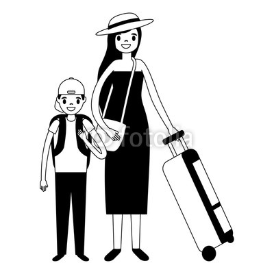 400x400 Tourist Mother And Son With Suitcase Buy Photos Ap Images