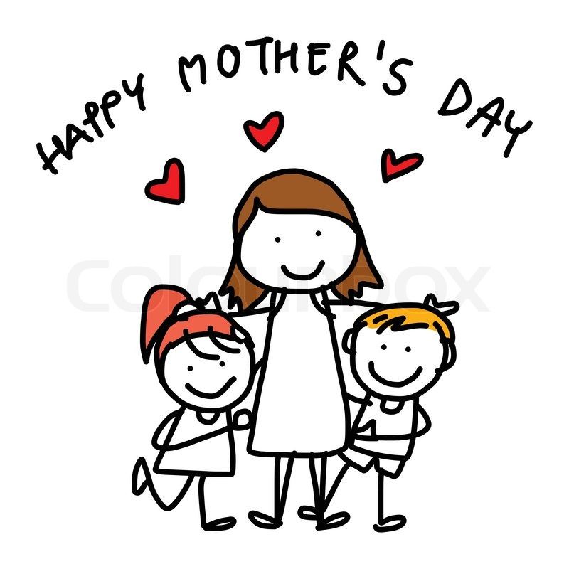 800x800 Happy Mother's Day, Card Holiday Cartoon Drawings, Drawings