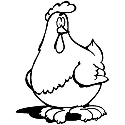 425x425 Mother Hen Cartoon Decal Sticker