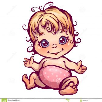 336x336 Vintage Baby Girl Drawing Sketch Toys Mother Free Sweet Little