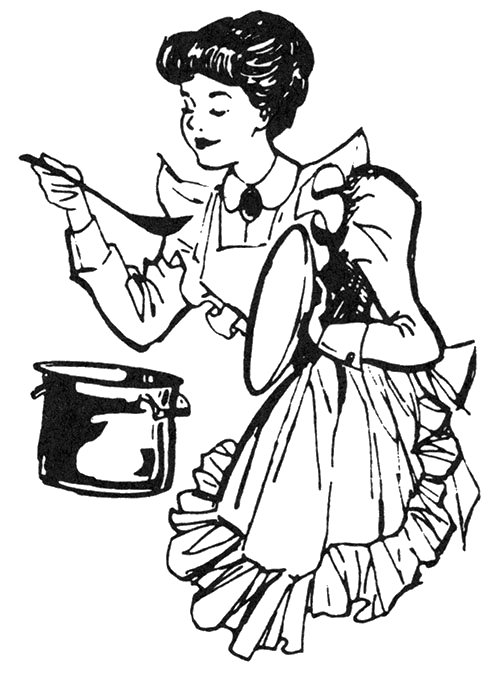 500x676 Lady Drawing Cook For Free Download