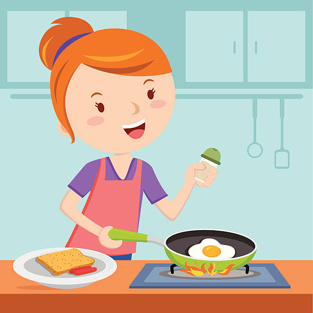 612x612 Collection Of Free Mother Clipart Mother Cooks Food Amusement