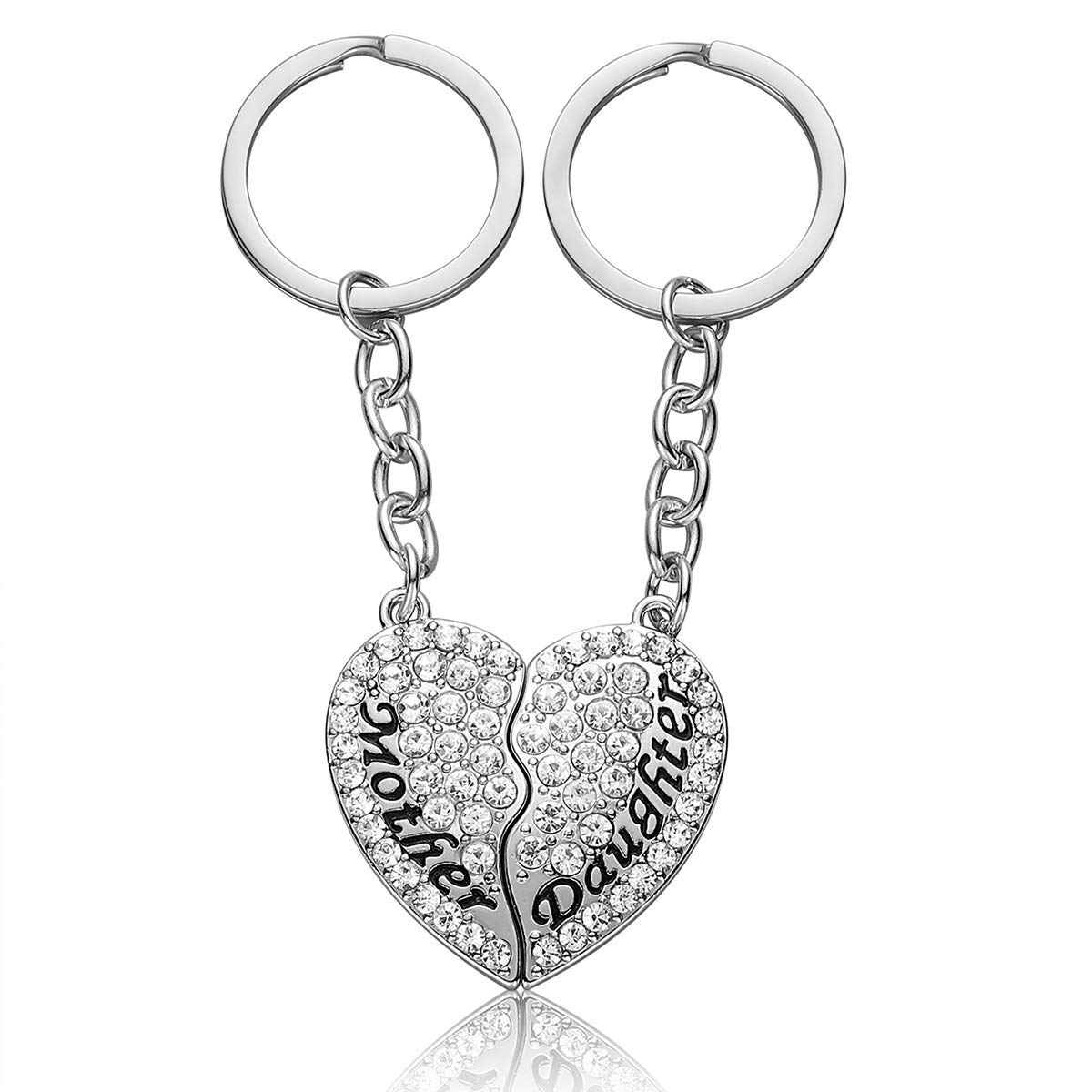 1200x1200 Mommy And Me Heart Shaped Keychain Set Love