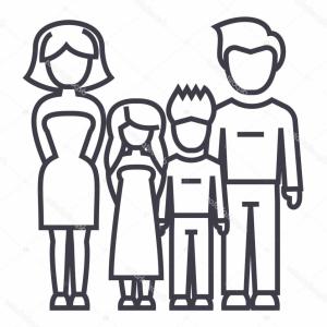 300x300 Mother And Son Line Drawing