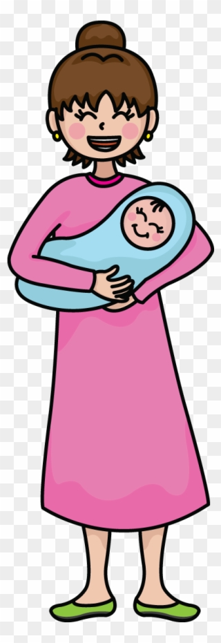 320x931 How To Draw A Mother With Baba,a Human, People, Family