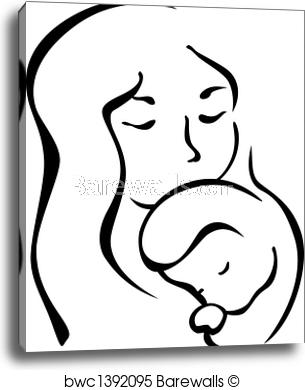 305x390 Mother And Child, Canvas Print Barewalls Posters Prints
