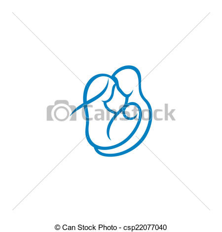 450x470 Mother And Father With A Baby Sign Family Love Baby Abstract Sign
