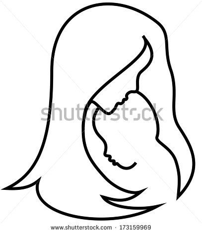 407x470 Stock Vector Mother And Child A Mother Holding Her Young Baby