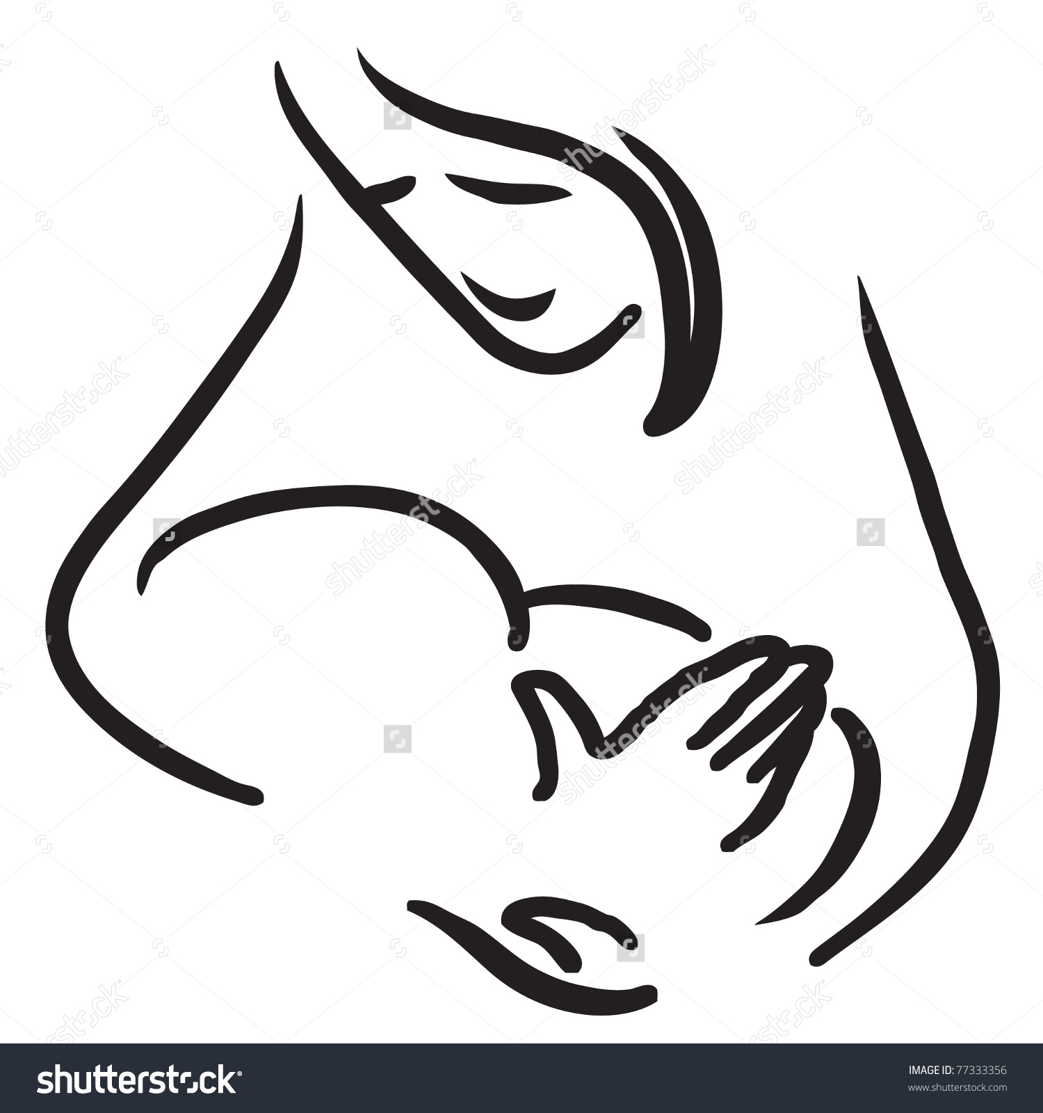 1500x1600 Mother And Baby Drawing Simple Line Drawing Mother Holding Baby