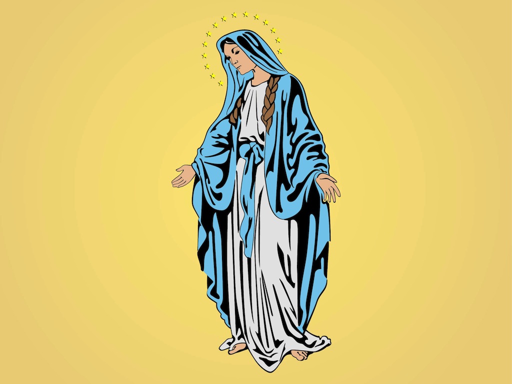 Mother Mary Drawing | Free download on ClipArtMag