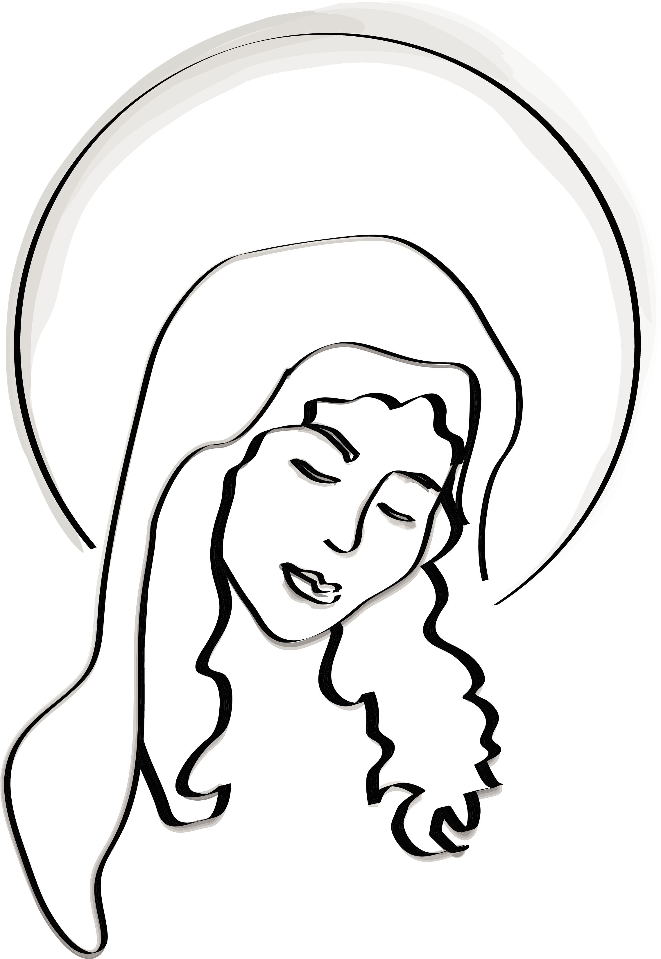 2275x3300 Blessed Virgin Mary Clip Art Free Image