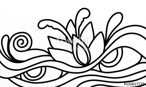 500x300 Flower And Mother Nature In Black And White Stock Photo